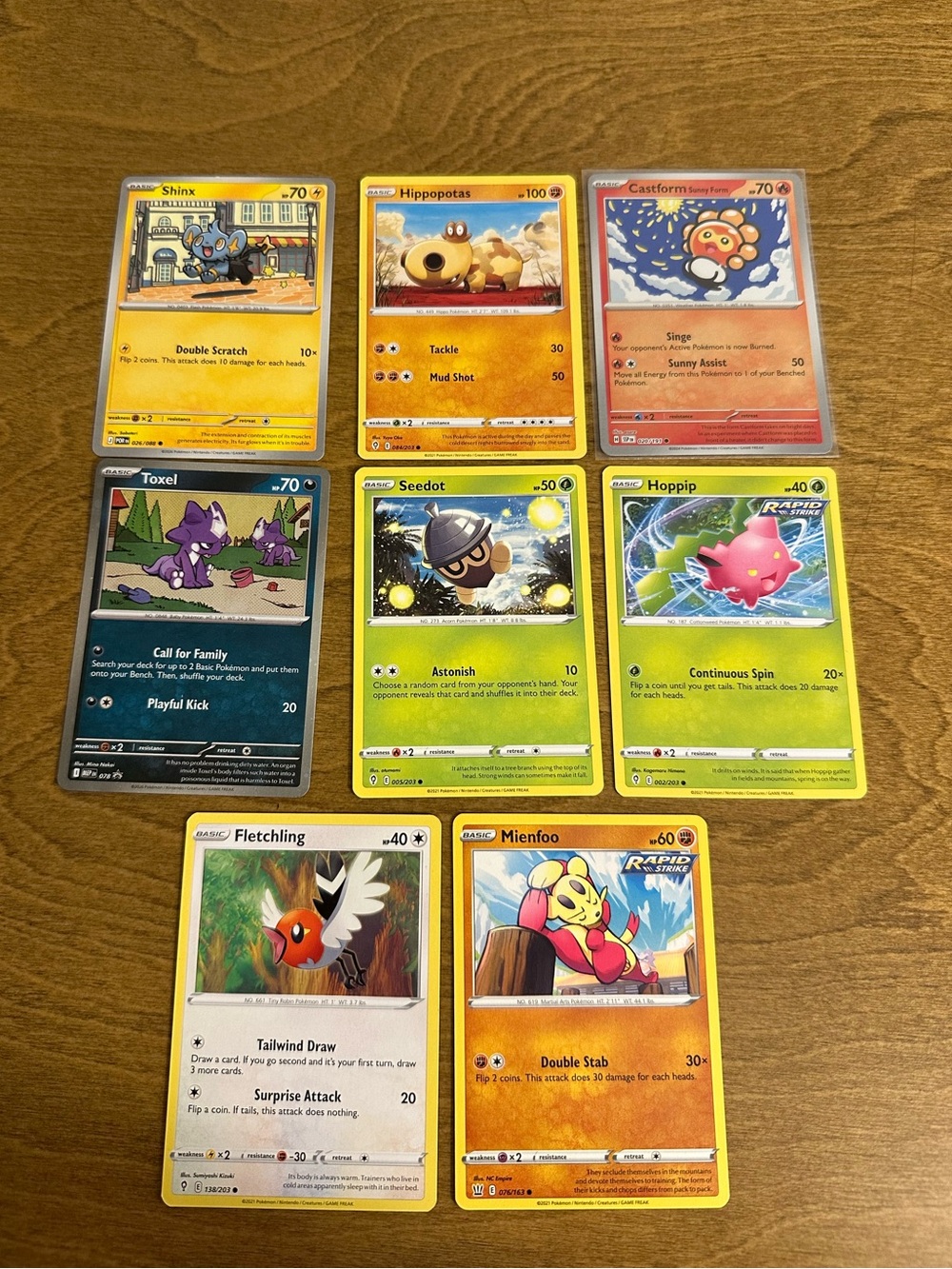 Lot of 8 Cute Pokemon Cards NM